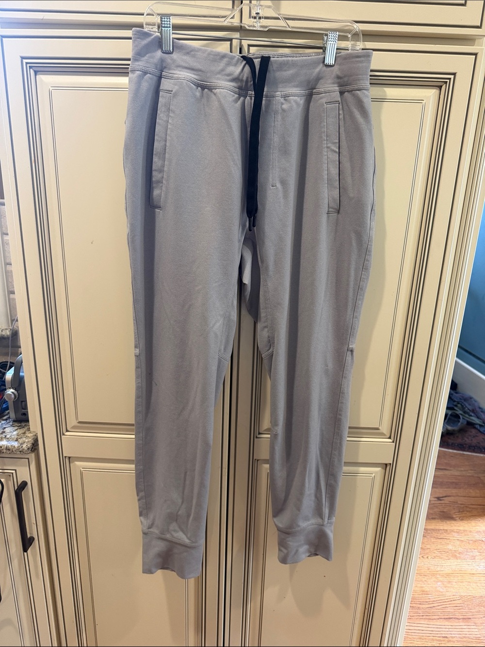 Lululemon Men's Light Gray Jogger Pants with Drawstring